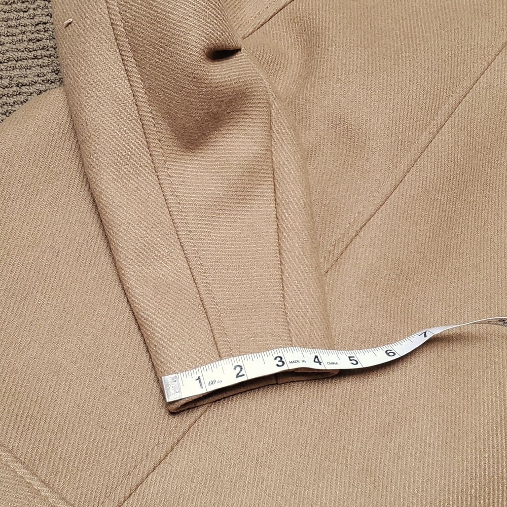 H&M wool blend Long biker jacket, Size 2 - Picture 15 of 16